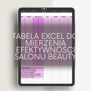 Tabela Excel do mierzenia efektywności salonu beauty - kontrola finansów